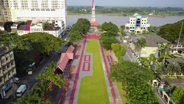 Aerial view of a public park in the city of Kota Bharu in Kelantan.