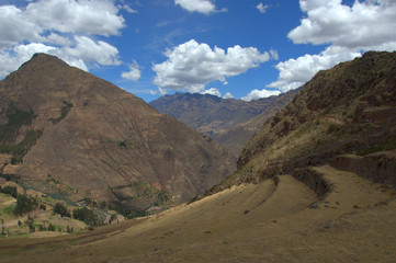 terraced fields in Andes, Peru