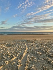beach twilight scene light sun evening sky clouds ocean water Sunset Twilight Ocean Breeze Sun...