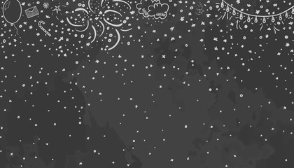 Hand drawn christmas background. Abstract xmas chalkboard