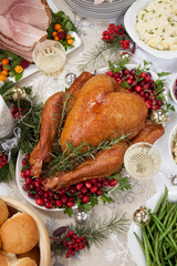 Christmas Smoked Turkey and Ham
