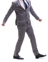 The businessman isolated on the white background