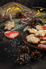 Fototapeta na wymiar Baked Christmas cookies