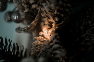 Christmas gifts. Christmas time. Gifts. Background. Bokeh. Lights. Decoration. 