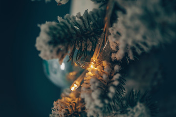Christmas gifts. Christmas time. Gifts. Background. Bokeh. Lights. Decoration. 