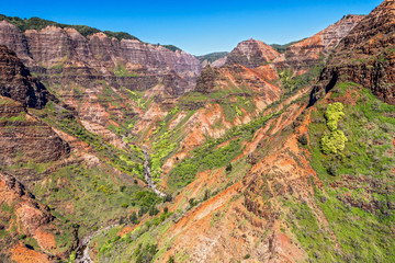 Waimea Canyon of Kauai from the helicopter