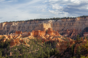 Sunset at Red Bryce Canyon Hoodoos with Cloudscape