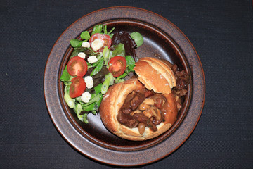 Beef bourguignon on plate