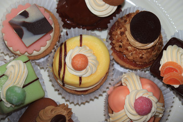 Fresh confectionery on a plate