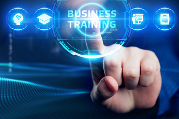 Business, Technology, Internet and network concept. Coaching mentoring education business training development E-learning concept.