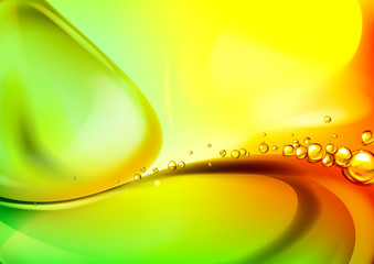 mixing water and oil, beautiful color abstract background.