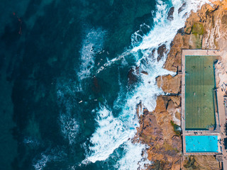 beach pool with waves