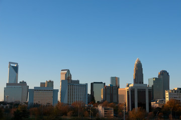 Fototapeta na wymiar Skyline of Charlotte, NC