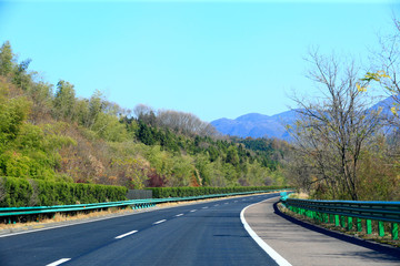 Beautiful roads, among the mountains, in the south of China