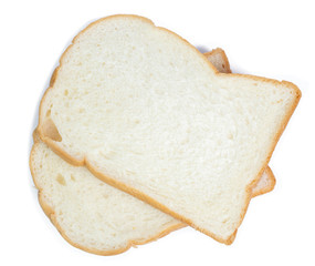 Slice bread isolated on white background