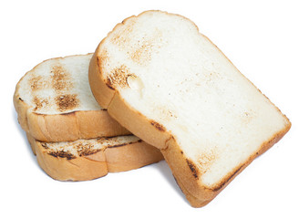 Slice bread isolated on white background