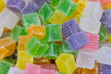 Jelly candy bonbon sweet snack Thai name is Aalaw