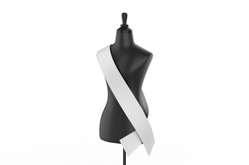 Blank sash template for event. 3d render illustration.