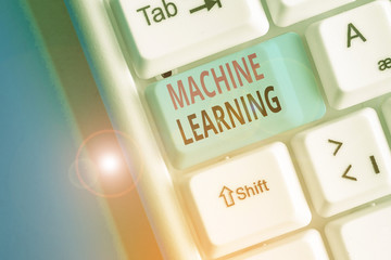 Handwriting text writing Machine Learning. Conceptual photo scientific study of algorithms and statistical models