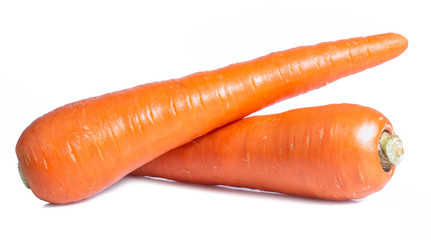 Fresh carrot isolated on white background