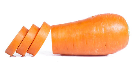 Fresh carrot isolated on white background