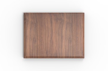Blank Wood Plaque Template And Mock up. 3d render illustration.
