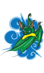 vector illustration of a bat