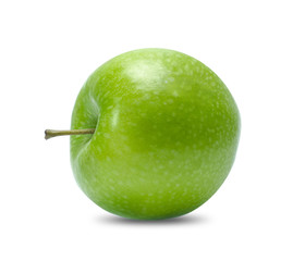 green apple fruit isolated on white background