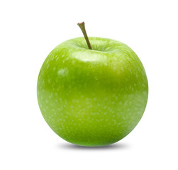 green apple fruit isolated on white background