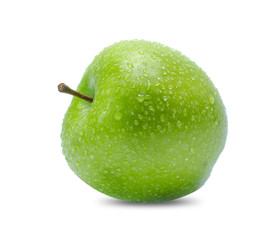 green apple fruit isolated on white background