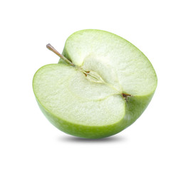 green apple fruit isolated on white background