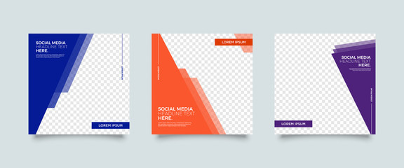 Modern promotion square web banner for social media mobile apps. Elegant sale and discount promo backgrounds for digital marketing