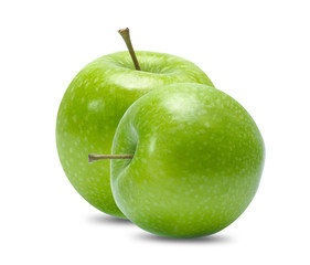 green apple fruit isolated on white background
