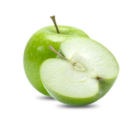 green apple fruit isolated on white background