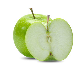 green apple fruit isolated on white background