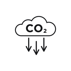 CO2 carbon emissions reduction icon design. vector illustration