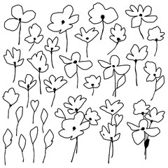 印象的で抽象的な花素材,