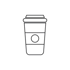 Coffee take away flat icon. vector illustration