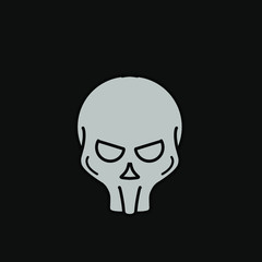 The skull logo mascot design wallpaper on Halloween festival