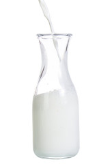 clipping path fresh milk isolated on white background