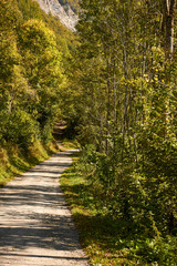 A country road near Entracque, Cuneo, Piedmont, Italy