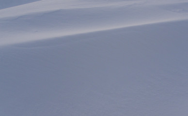 雪の風紋。風に吹かれた雪面の模様。北海道