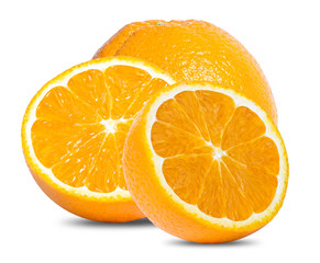 orange fruit isolated on white background