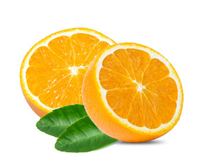 orange fruit isolated on white background