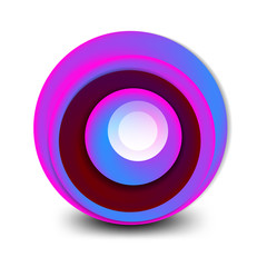 Vector swirl circle banner, 3d style abstract sphere or round shape icon or background templates. Vector Illustration For Wallpaper, Banner, Background, Card, Book Illustration, landing page