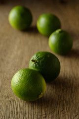 Lime on wooden board