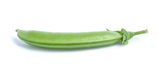 green pea vegetable bean isolated on white background