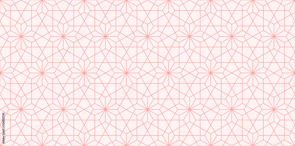Poster Background pattern seamless geometric abstract pink color vector.