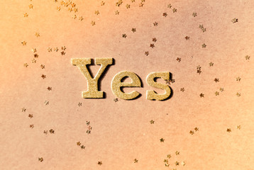 Word Yes background.