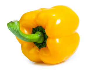 yellow sweet pepper vegetable isolated on white background